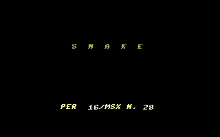 Snake (C16/MSX 28) Title Screenshot