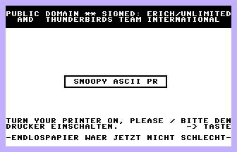 Snoopy ASCII Pr Screenshot