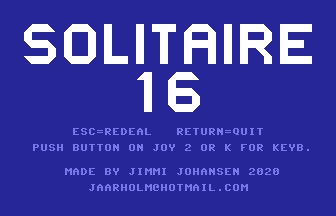 Solitaire 16 Title Screenshot