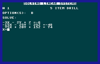 Solving Linear Systems Screenshot
