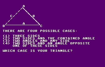Solving Triangles