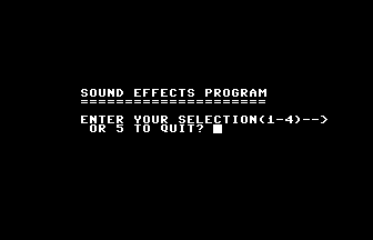 Sound Effects Program Screenshot