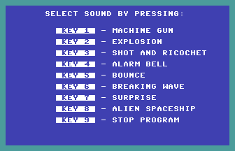 Sounds (100 Programs For The Commodore 16) Screenshot