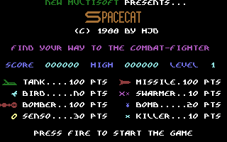 Space Cat Title Screenshot