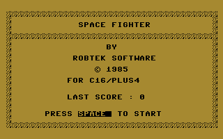 Space Fighter Title Screenshot