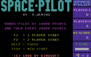 Space Pilot Title Screenshot