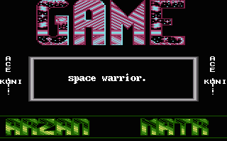 Space Warrior Title Screenshot