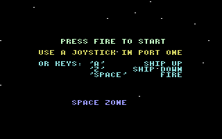 Space Zone Title Screenshot
