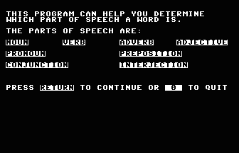 Speech Parts Screenshot