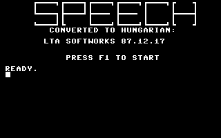 Speech +4 Magyar Screenshot