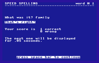 Speed Spelling 3 Screenshot