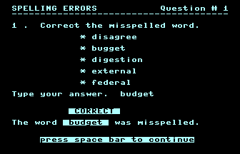 Spelling Errors Screenshot