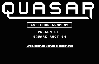 Square Root 64 Title Screenshot