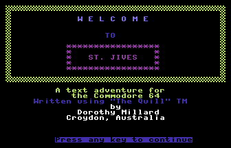St. Jives Title Screenshot