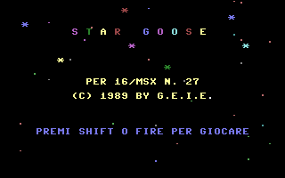 Star Goose Title Screenshot