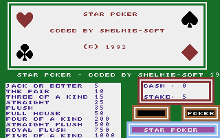 Star Poker Title Screenshot