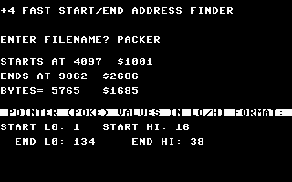 Start End Address Finder Screenshot