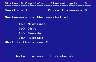 States And Capitals Quiz Screenshot