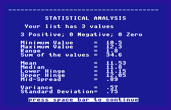 Statistics Screenshot