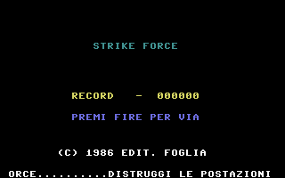Strike Force Title Screenshot