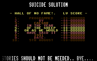 Suicide Solution Title Screenshot