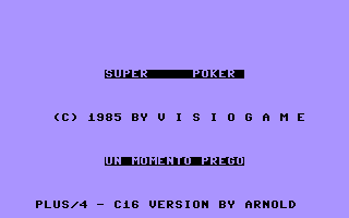 Super Poker (Visiogame) Title Screenshot
