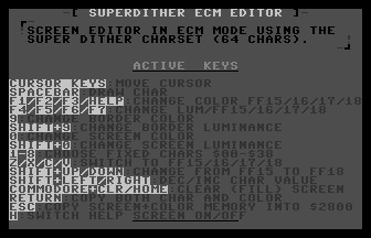Superdither ECM Editor Title Screenshot