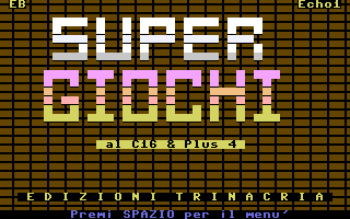 Supergiochi Al C16/Plus4 2 Title Screenshot