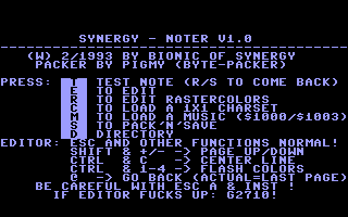Synergy-writer V1.0 Title Screenshot