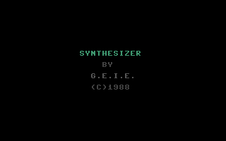 Synthesizer Title Screenshot