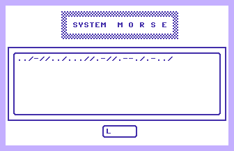 System Morse Screenshot