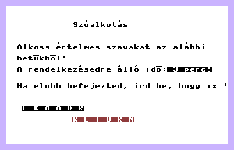 Szóalkotás Title Screenshot