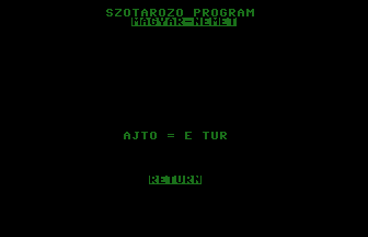 Szótározó Program Magyar-Német Screenshot