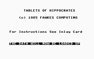 Tablets Of Hippocrates Title Screenshot