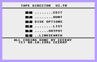 Tape Directory Screenshot