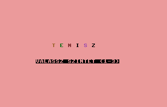 Tenisz 2 Title Screenshot