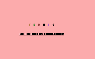 Tennis (King Size) Title Screenshot