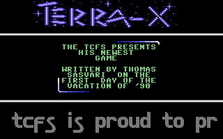 Terra-X Title Screenshot