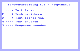 Textprogramm Screenshot