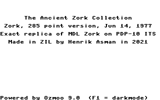 The Ancient Zork Collection Title Screenshot