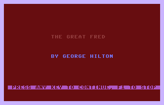 The Great Fred Title Screenshot