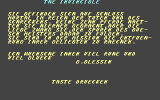 The Invincible Title Screenshot