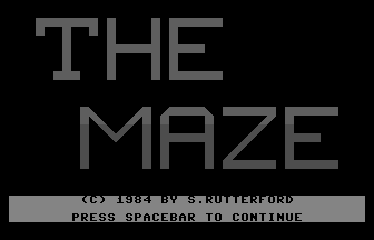 The Maze (Home Computing Weekly) Title Screenshot