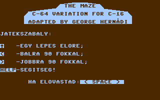 The Maze Title Screenshot