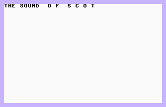 The Sound Of Scot