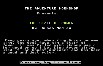 The Staff Of Power Title Screenshot