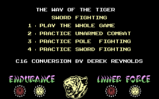 The Way Of The Tiger Title Screenshot