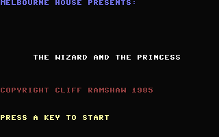 The Wizard And The Princess Title Screenshot