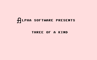 Three Of A Kind Title Screenshot