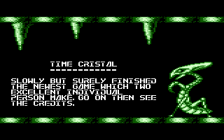 Time Cristal Title Screenshot